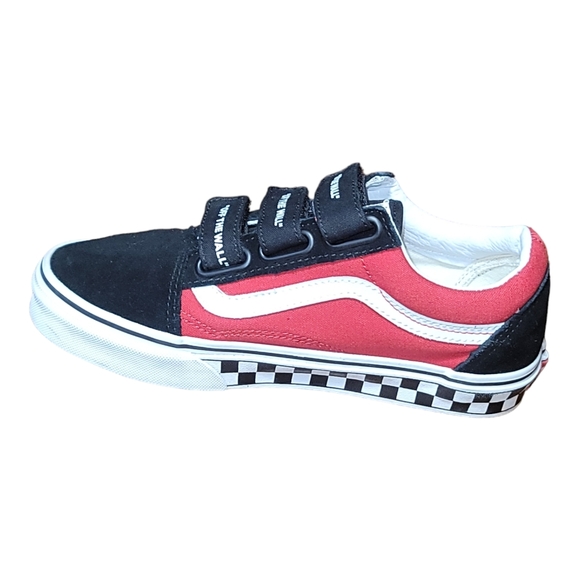 Vans Old Skool V Gray Triple Strap Hook & Loop Shoes Skate Sneakers Size 6 B11 - Picture 2 of 7